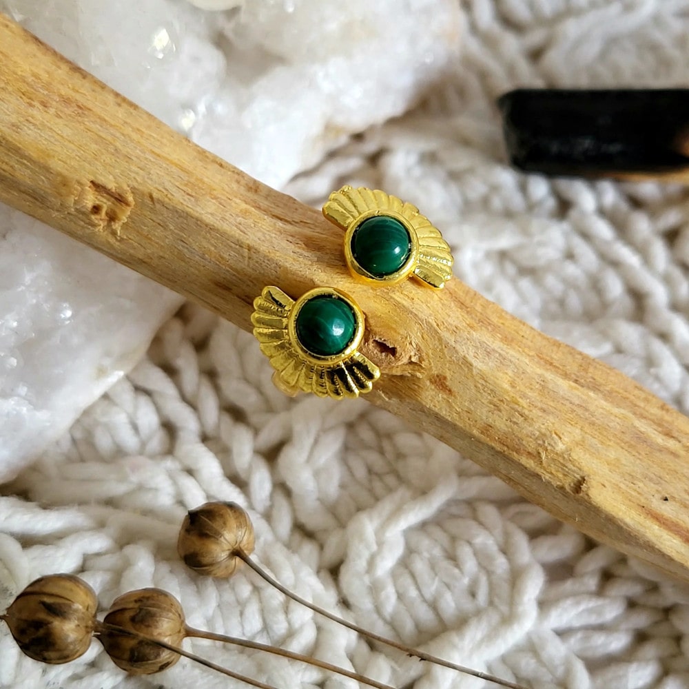 Bague malachite de guérison