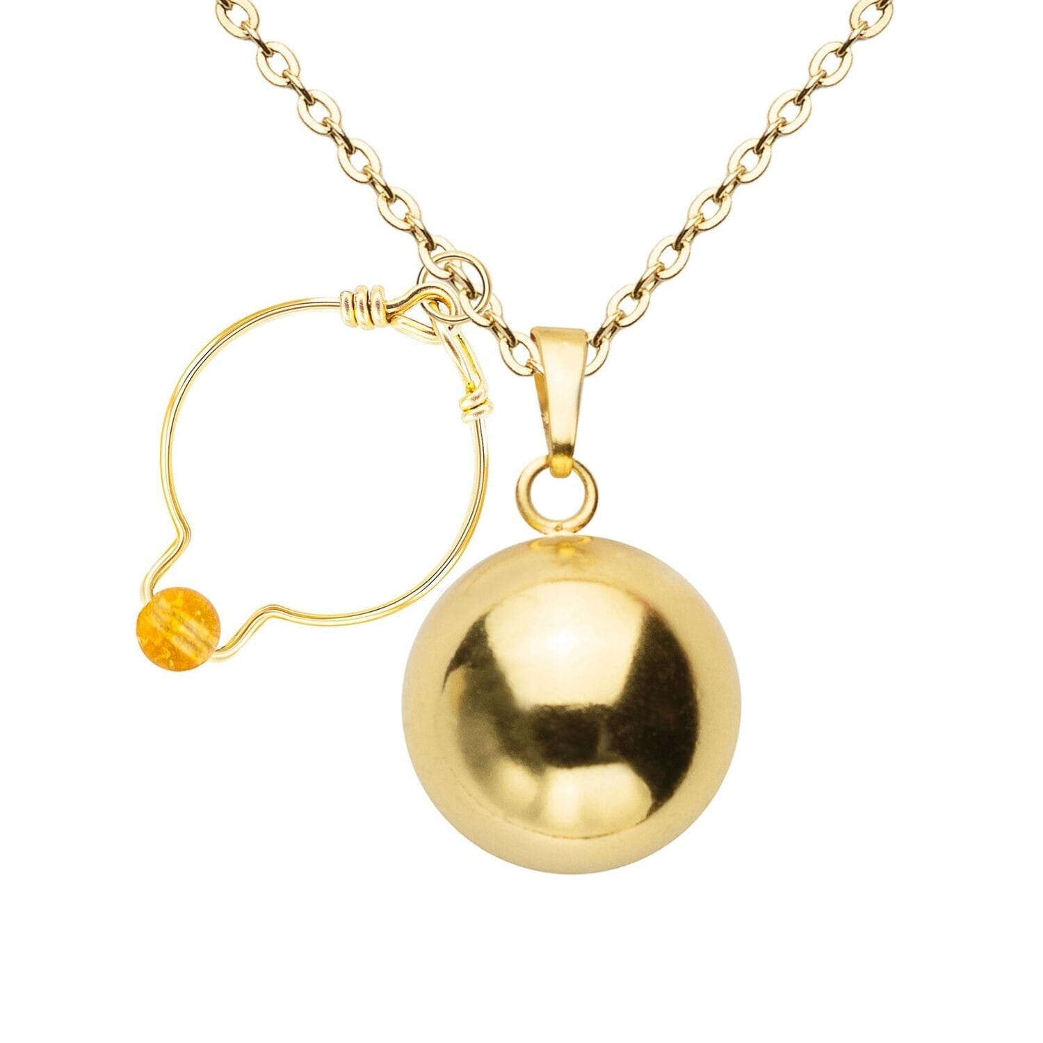 Bola de grossesse et bague citrine