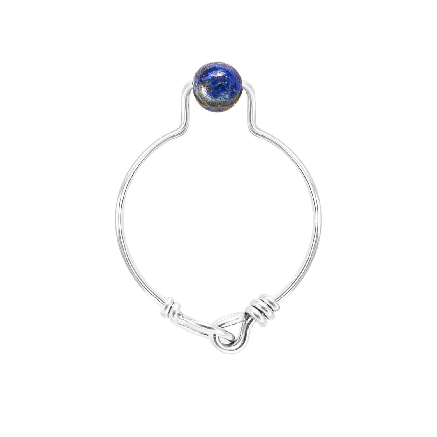 Bague lapis lazuli & argent 925 (60)