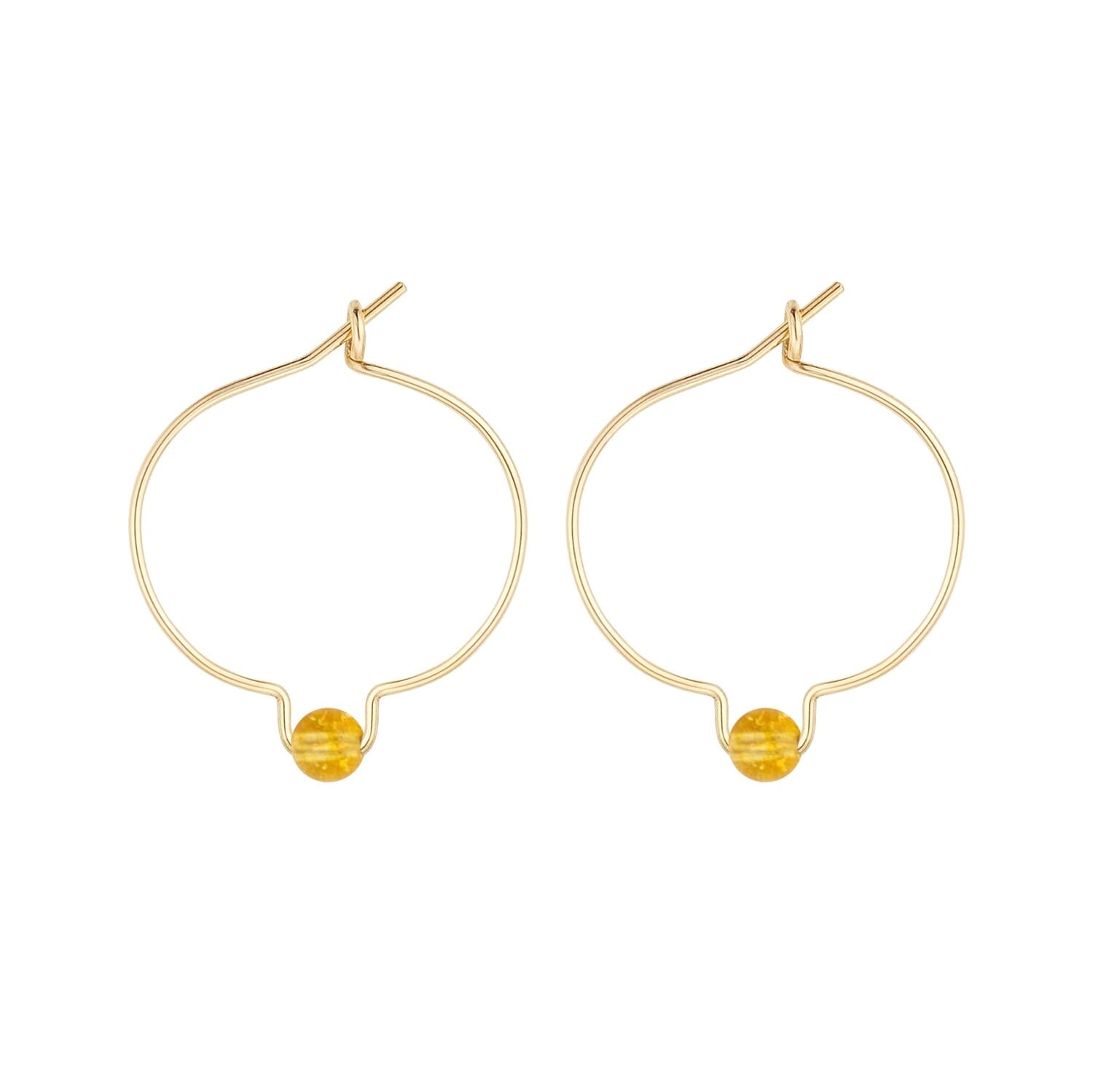 Boucles d'oreilles citrine & or