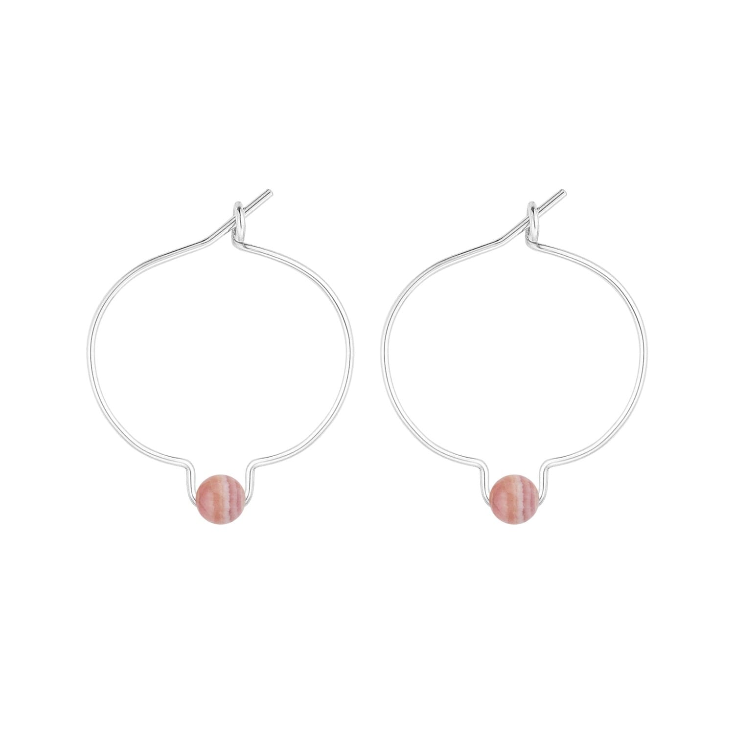 Boucles d'oreilles rhodochrosite & arg