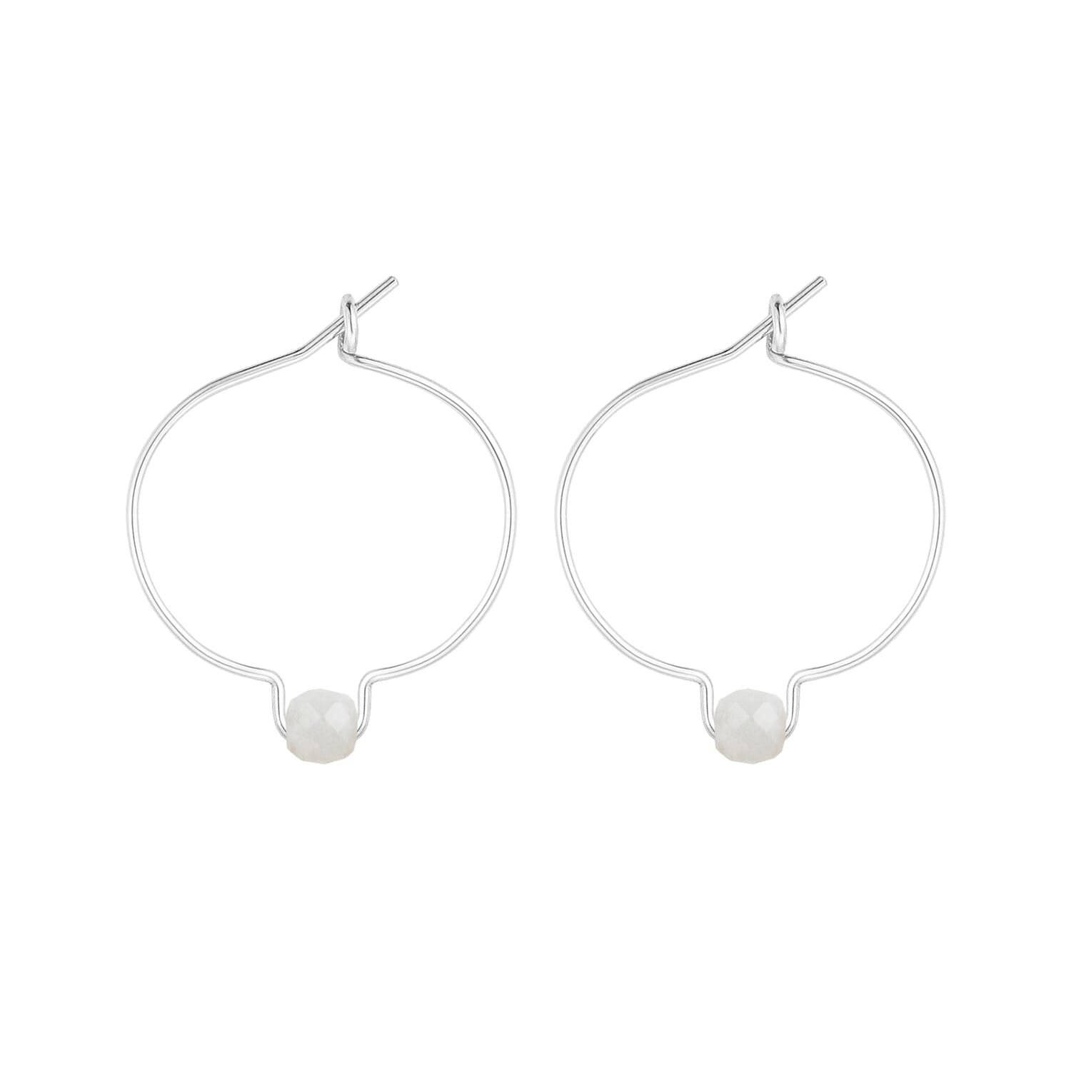 Boucles d'oreilles pierre de lune & arg