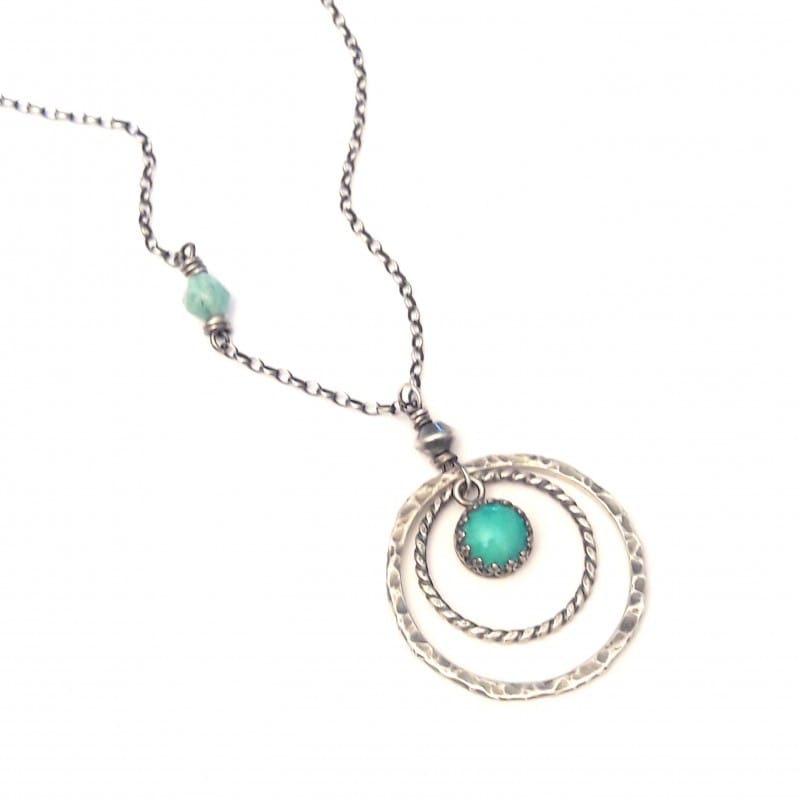 Sautoir kariri amazonite argent 925