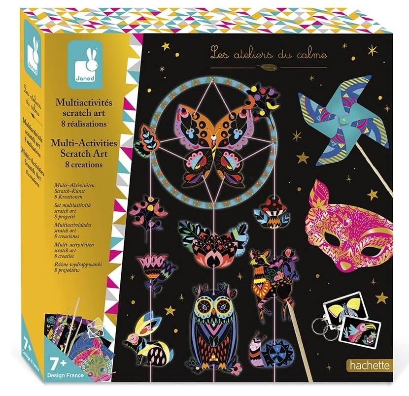 Coffret multi-activités scratch art