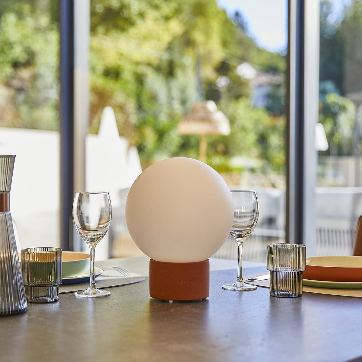 Lampe de table touch terra terre cuite