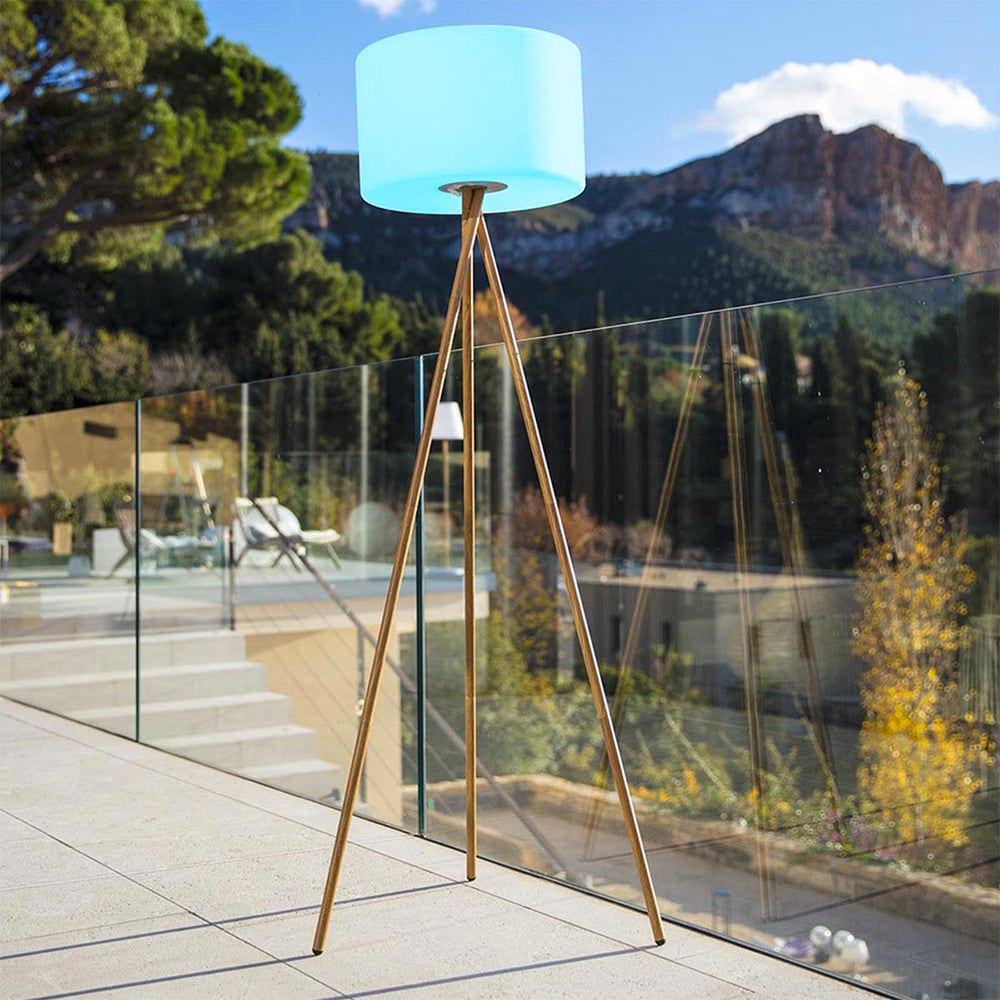 Lampadaire sans fil led tamboury wood