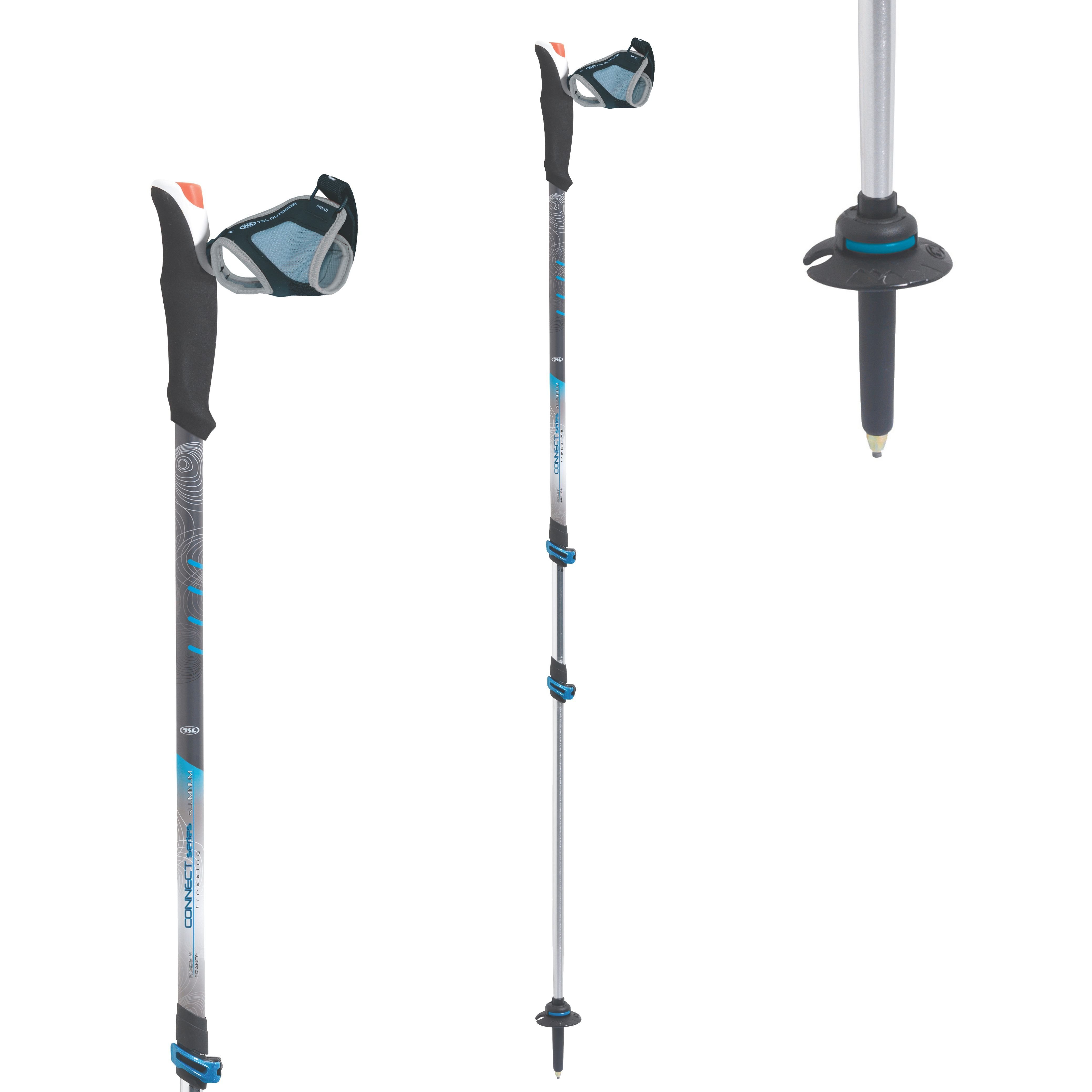 Bâtons trekking tsl connect alu3 li p&p