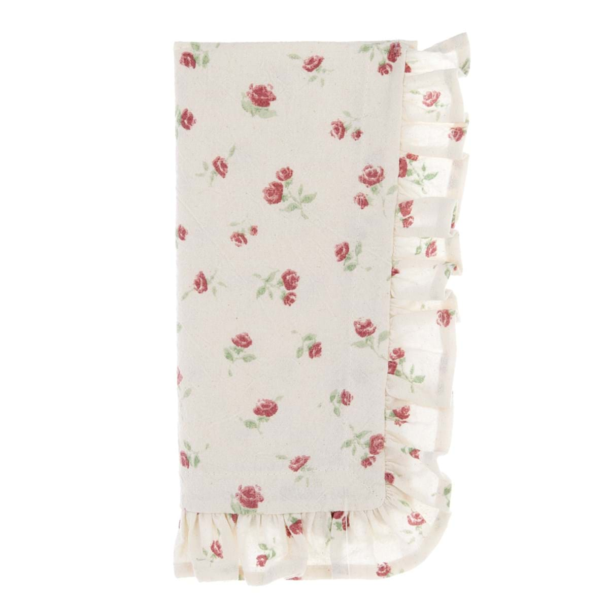 Set 2 serviettes en coton rouge