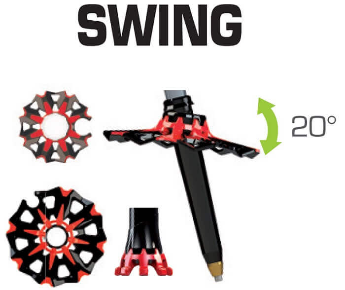 Bâtons tsl tour carbon 3 cross - swing