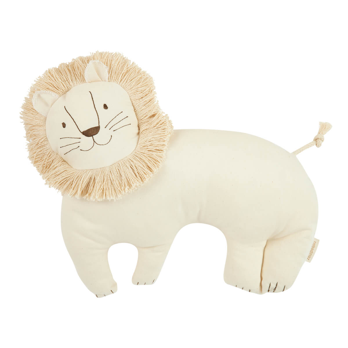 Coussin 39x33cm lion beige