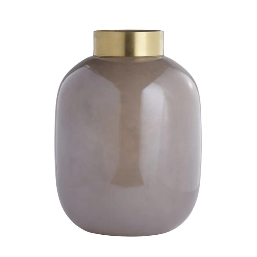 Vase en verre rose h33