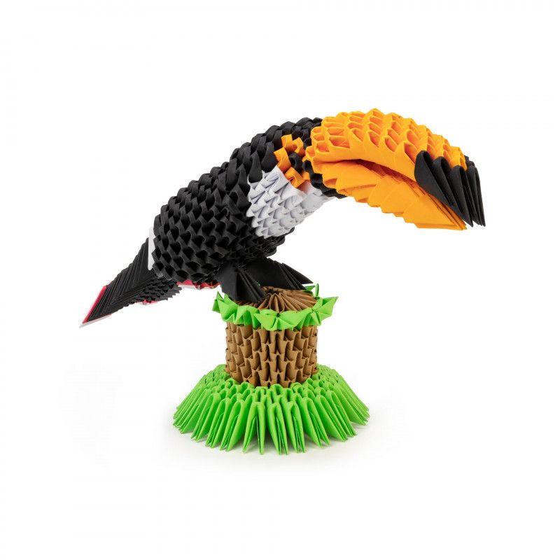 Toucan en origami 3d - taille xl