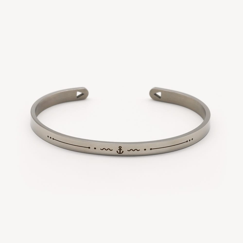 Bracelet jonc femme ancre marine breton