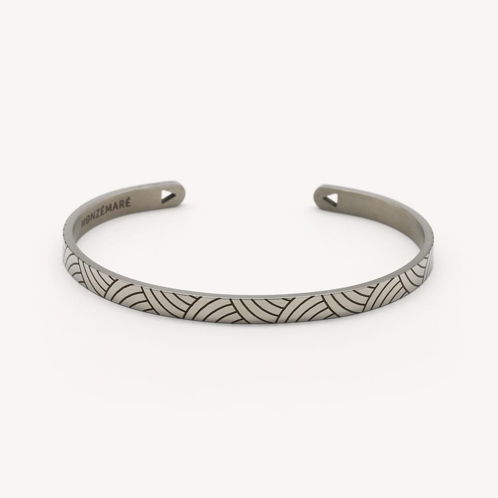 Bracelet jonc femme - vague japonaise