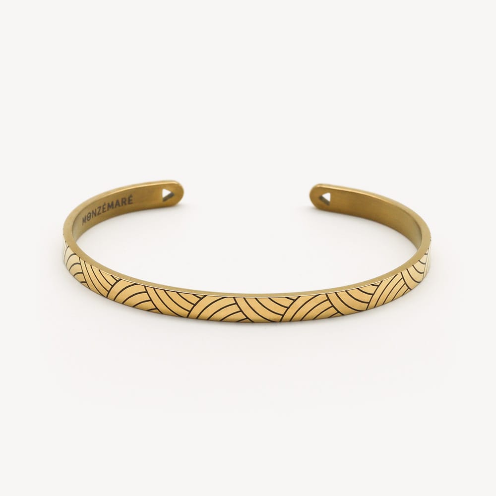 Bracelet jonc femme - vague japonaise