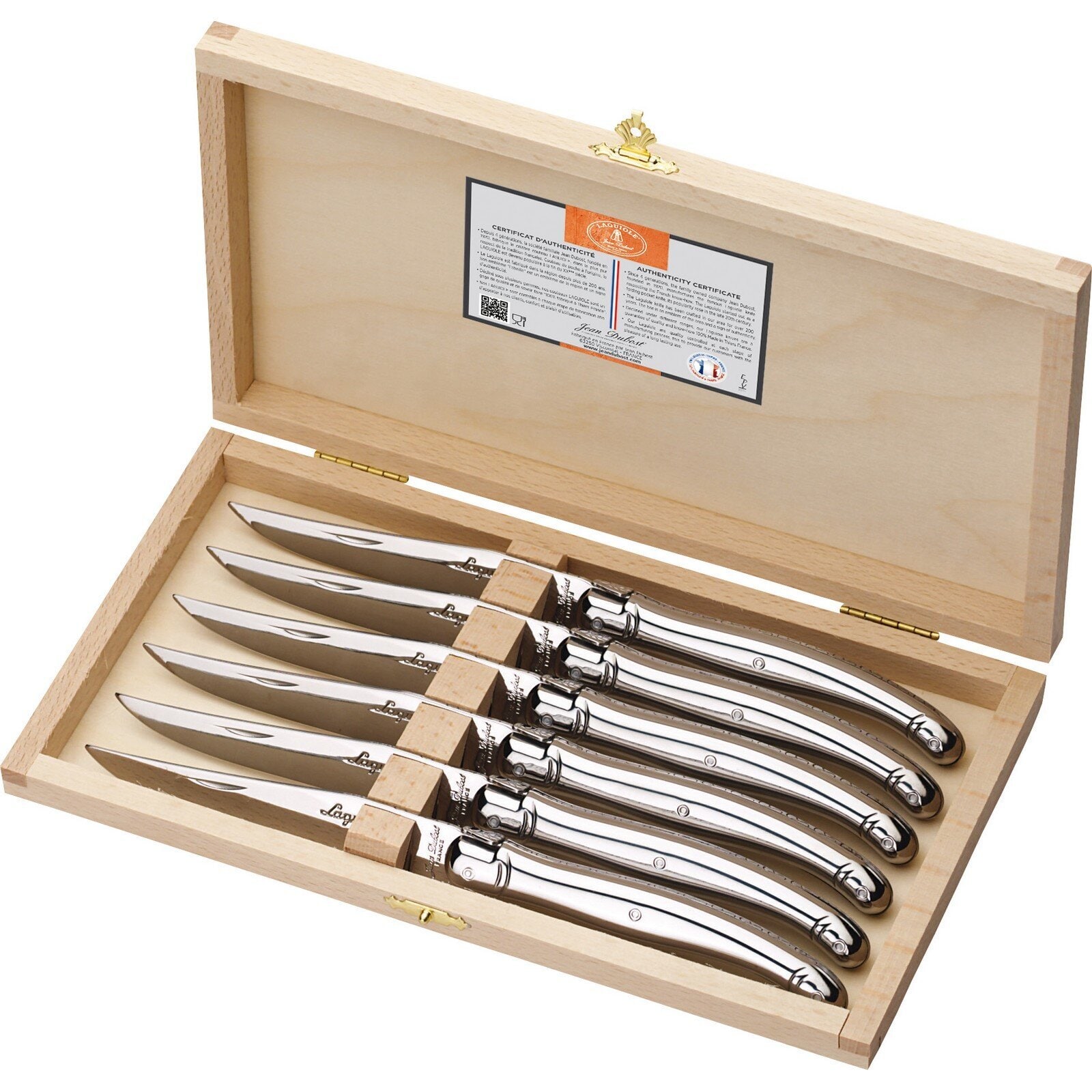 Coffret de 6 couteaux laguiole inox