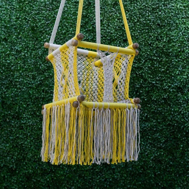 Hamac bébé macramé amarillo