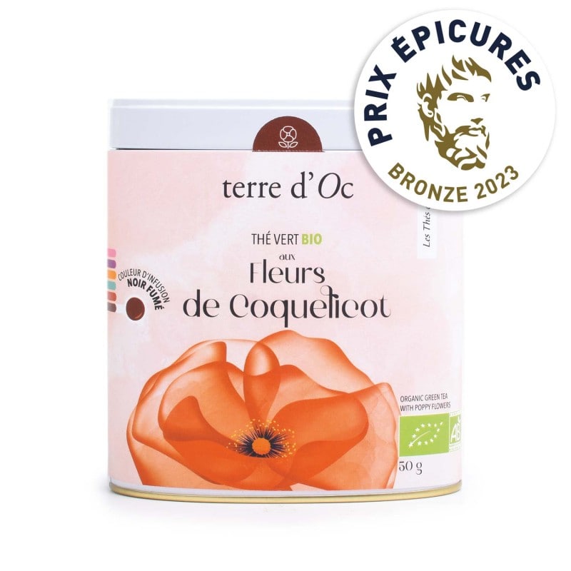 Thé vert bio - aux fleurs de coquelicot