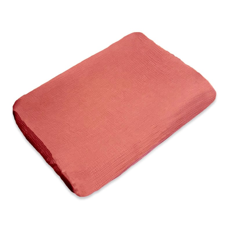 Housse de matelas à langer bio fraise