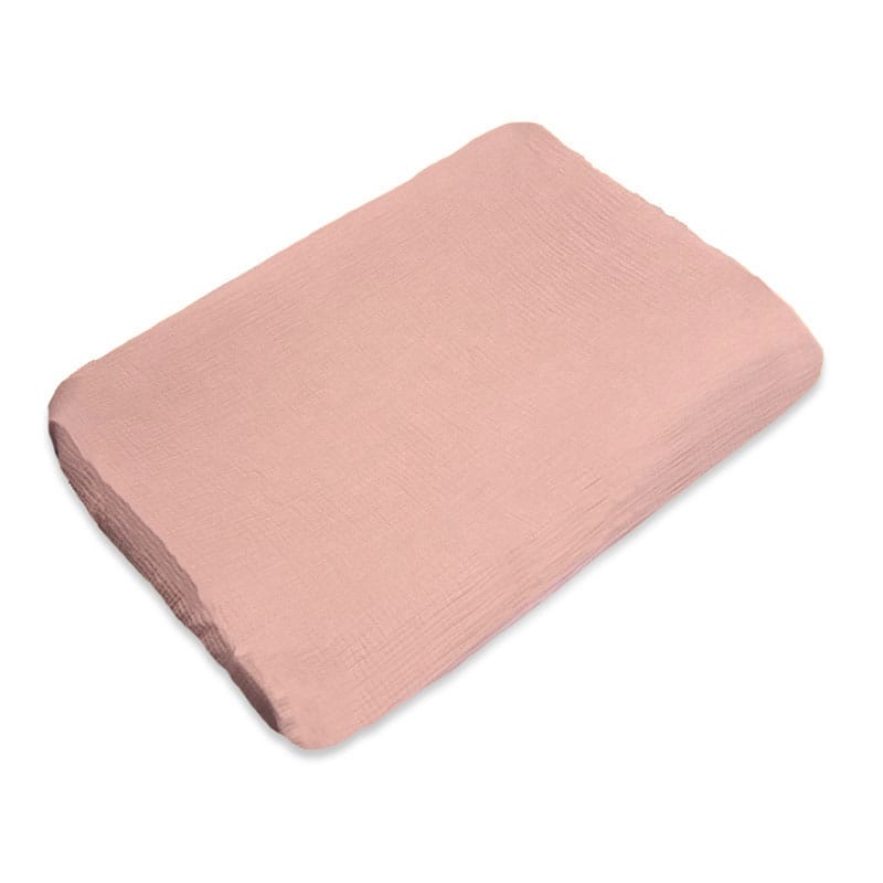 Housse de matelas à langer bio rose