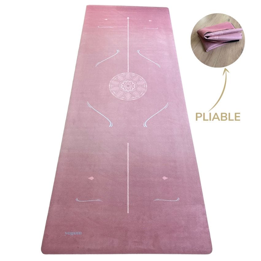 Tapis de yoga voyage mandala rose