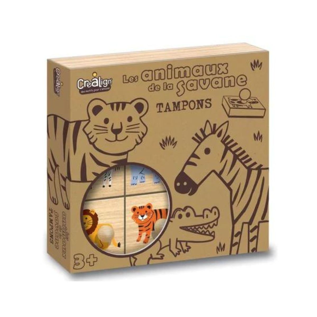 Coffret tampons - animaux de la savane