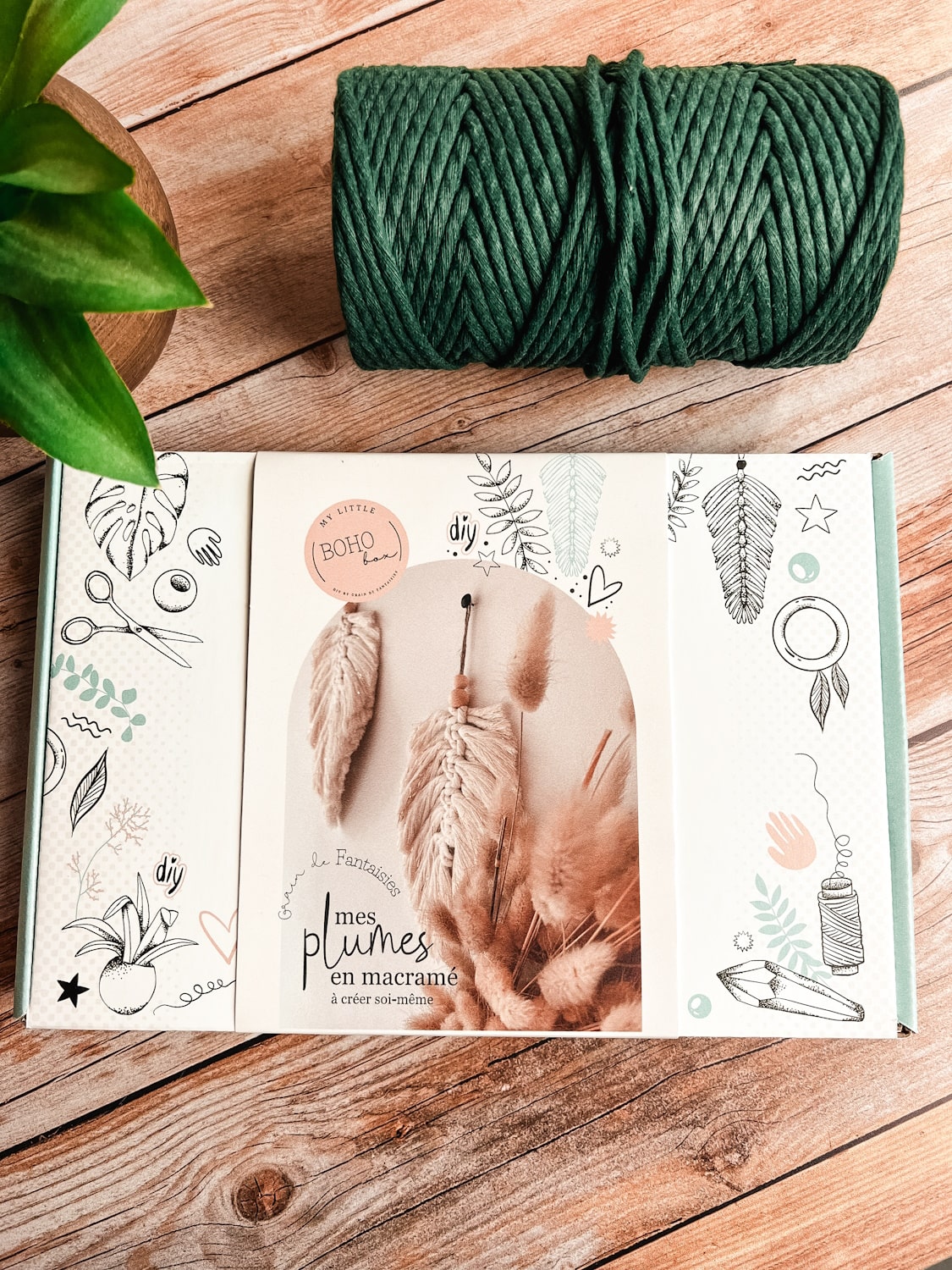 Kit diy plumes macramé - jungle