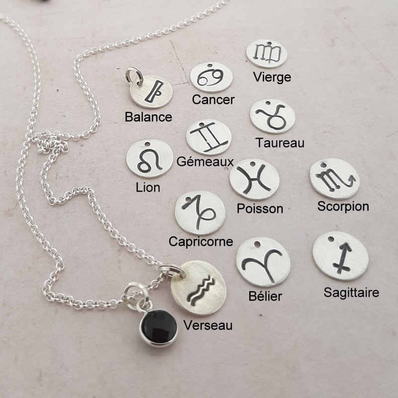 Collier signe du zodiaque cancer