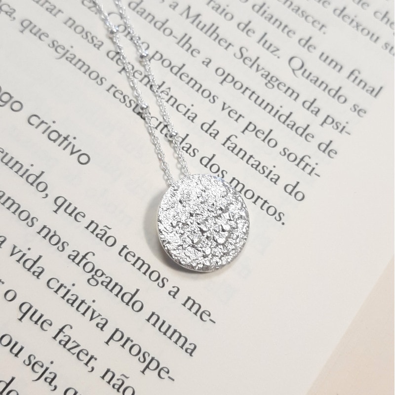 Collier jaci pleine lune argent