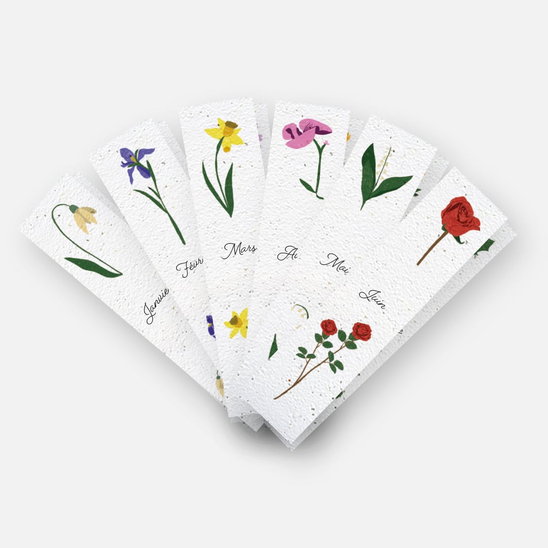 12 marque-pages à planter - fleurs