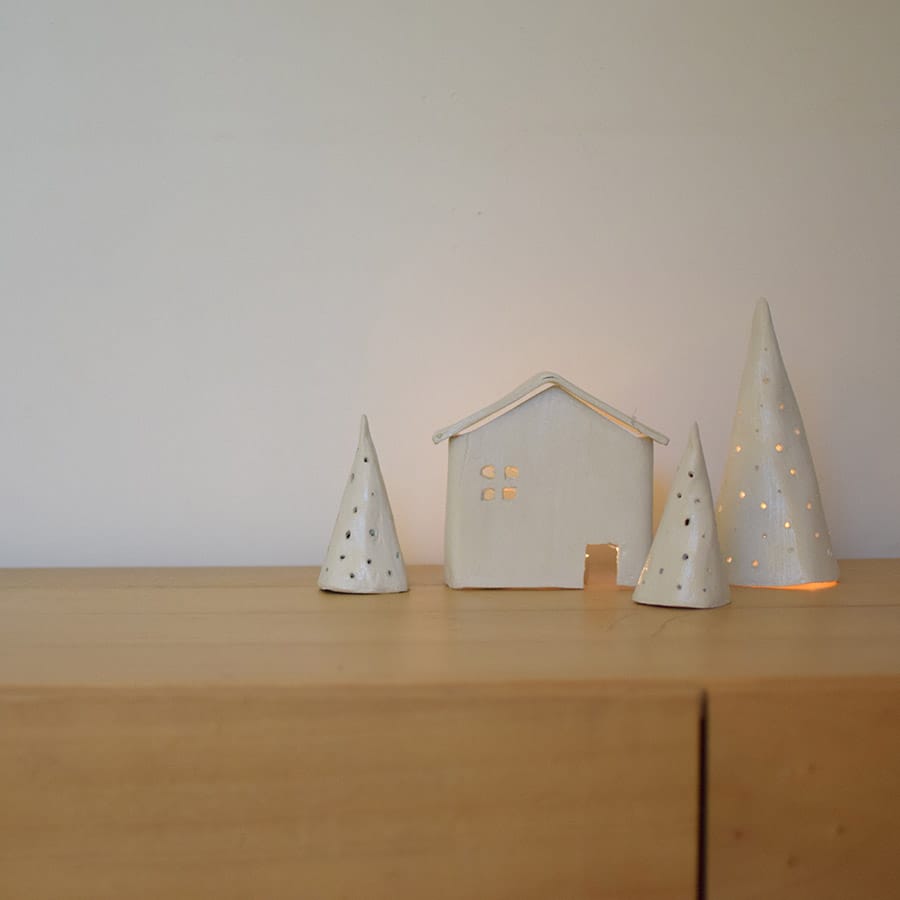 Kit diy n°5- photophores village de noël