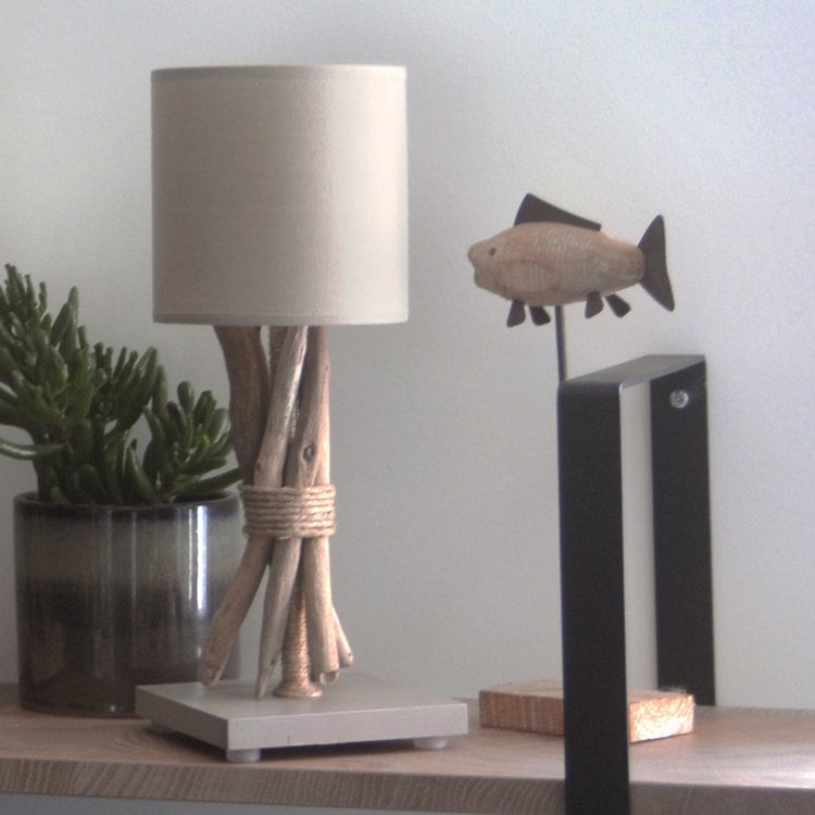 Lampe de chevet fagot taupe