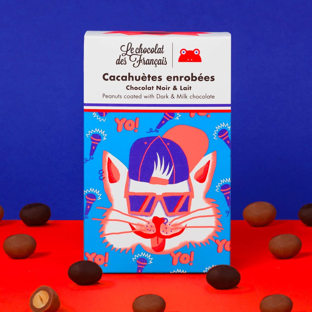 Cacahuètes enrobées chocolat noir & lait