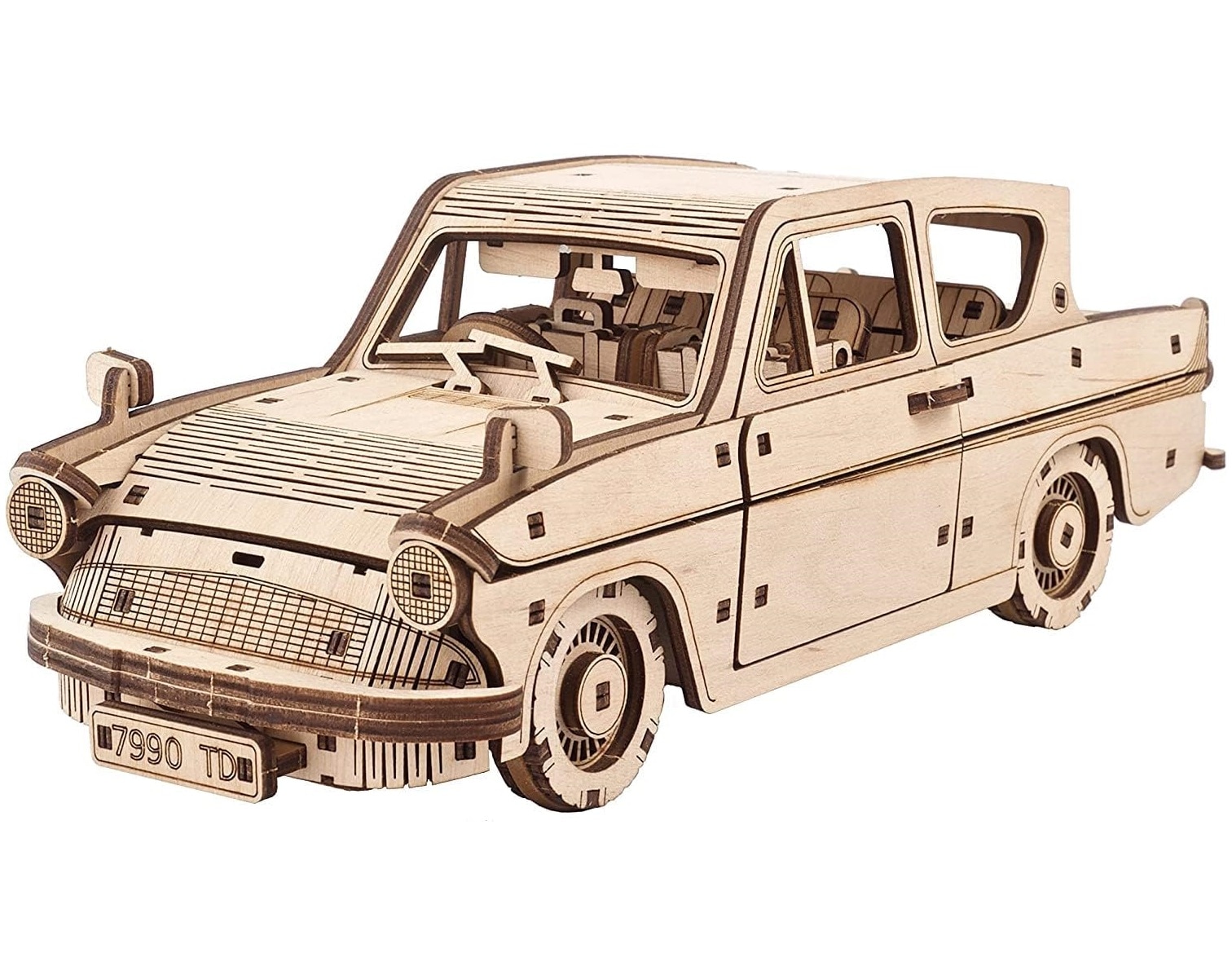 Voiture volante anglia puzzle 3d bois