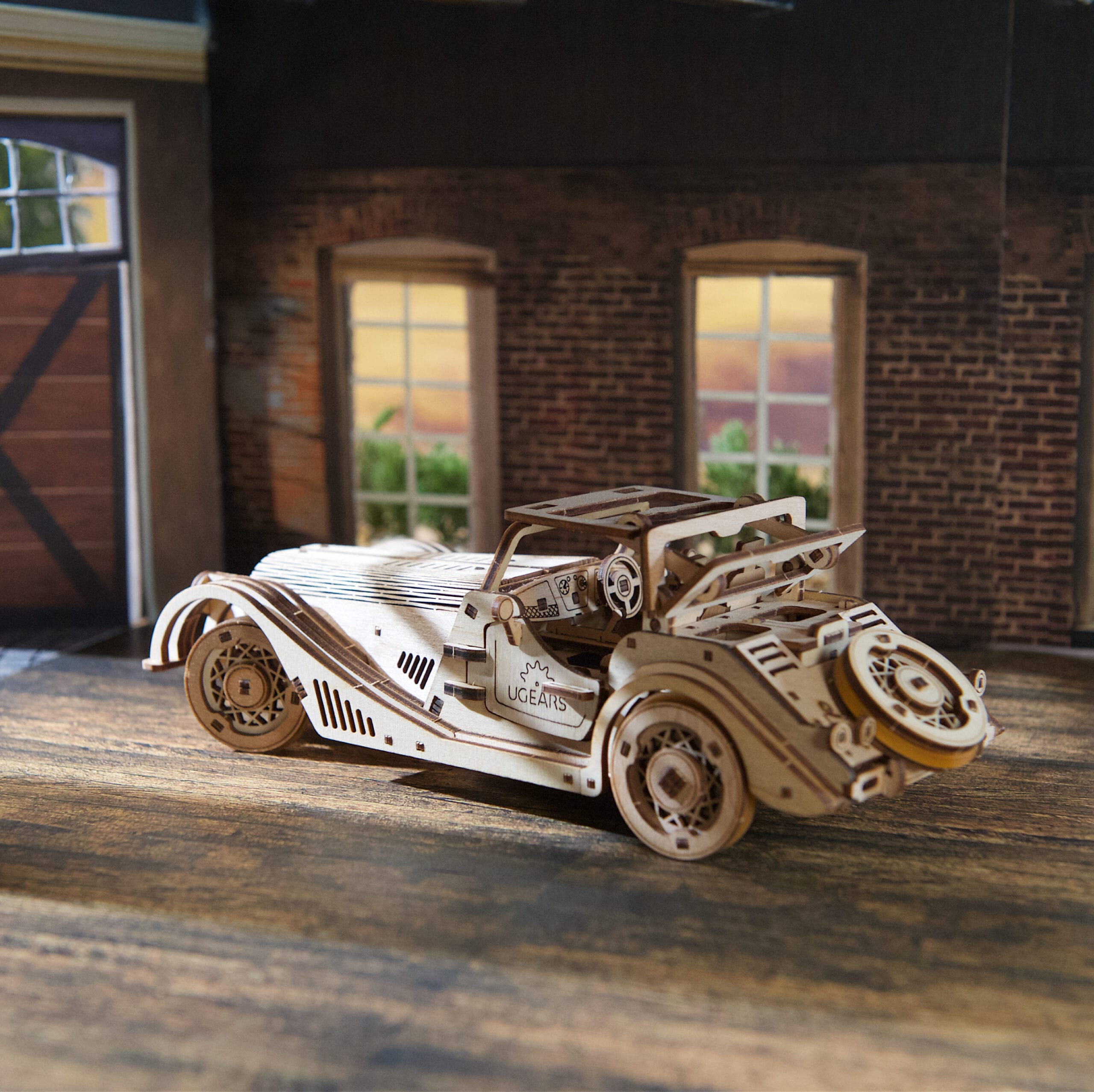 Sports car rapid mouse puzzle 3d bois