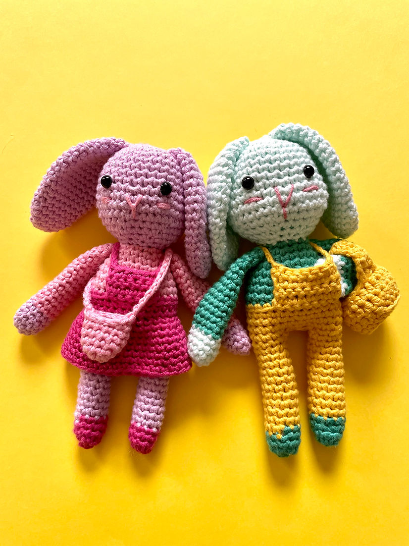 Kit de crochet :2 kits lapins