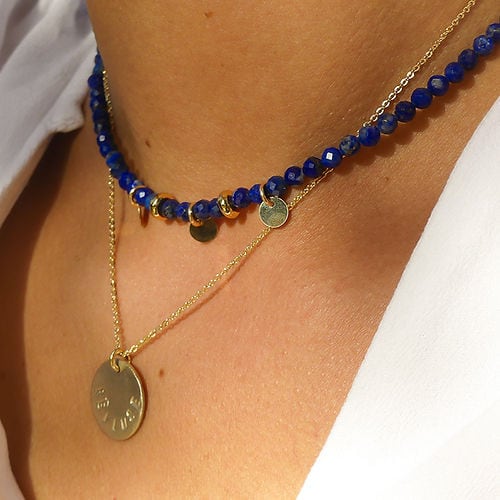 Collier resilience lapis lazuli