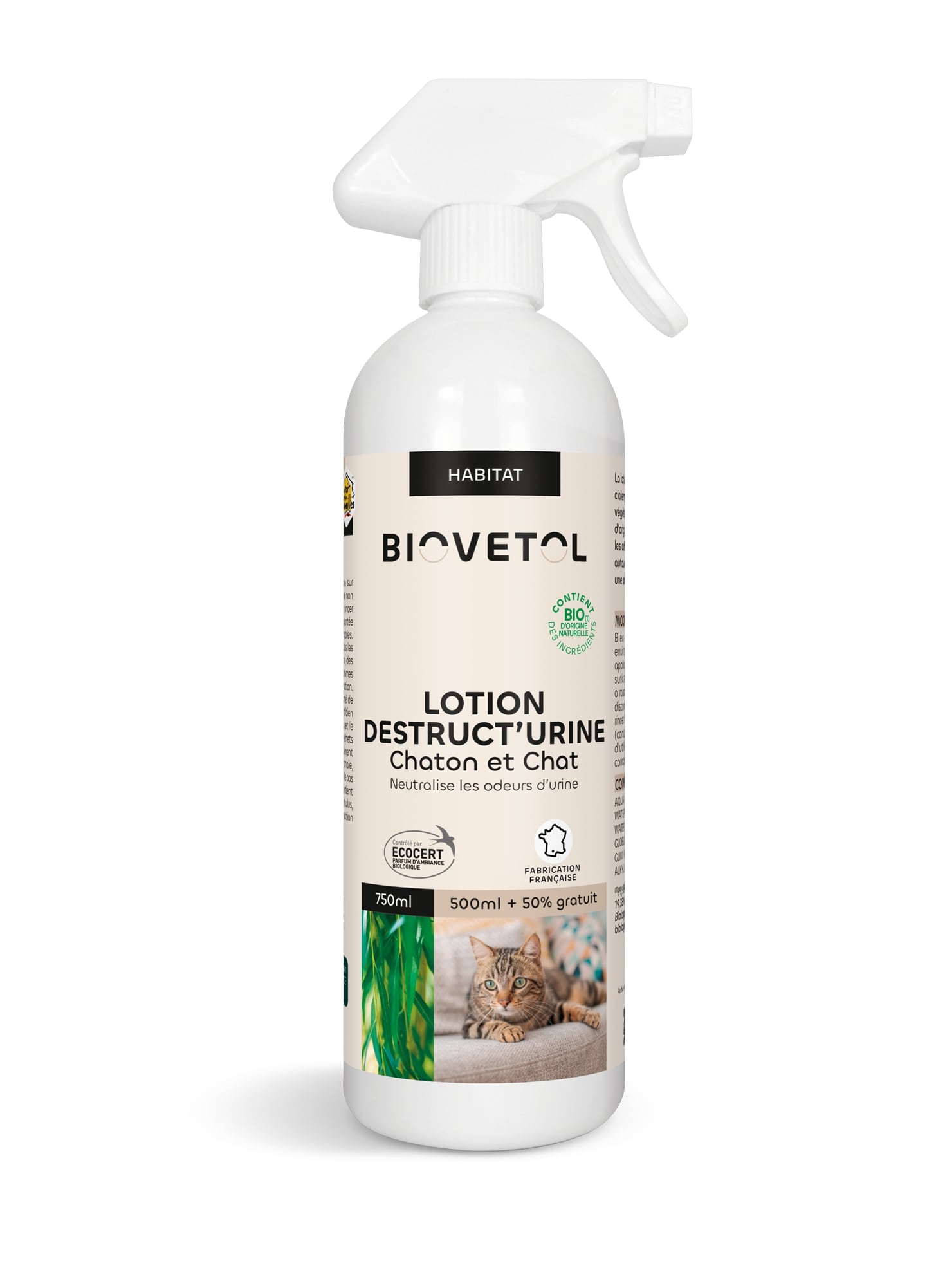 Lotion destruct'urine bio chat - 750ml