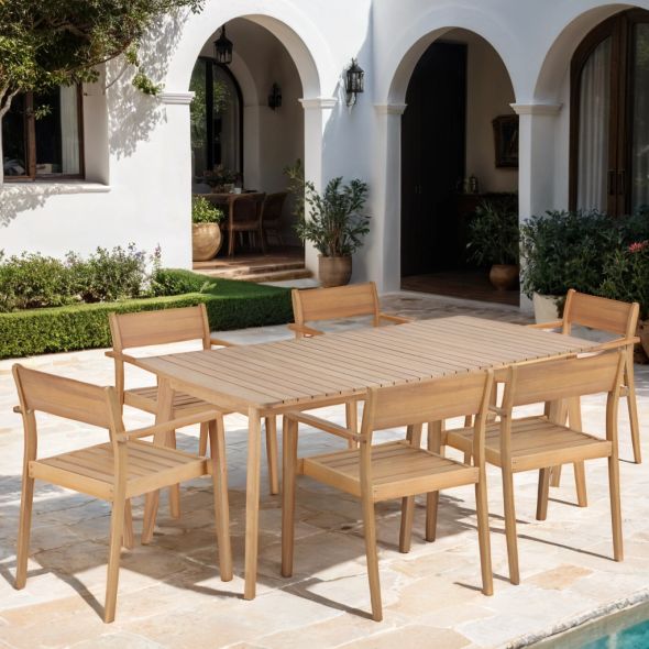 Table de jardin en bois perla