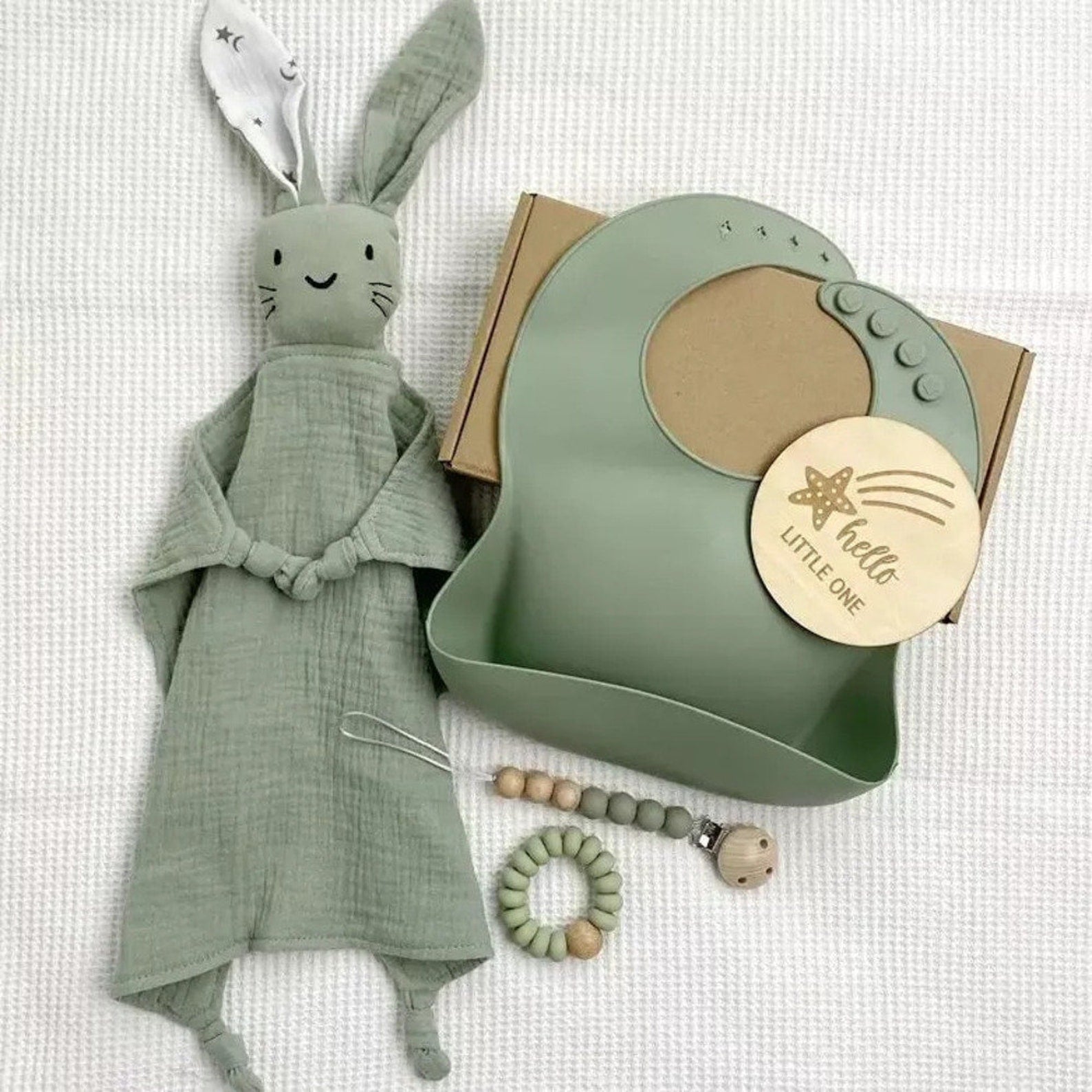 Coffret naissance lapin vert