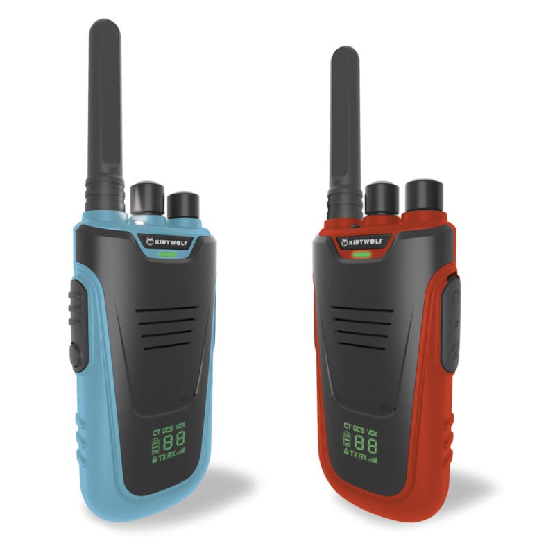 Kidytalk talkie walkie bleu-rouge