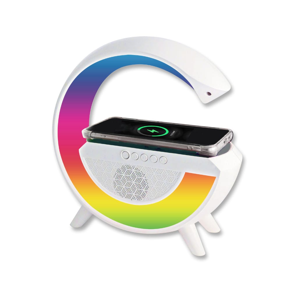 Lampe led station de charge et enceinte