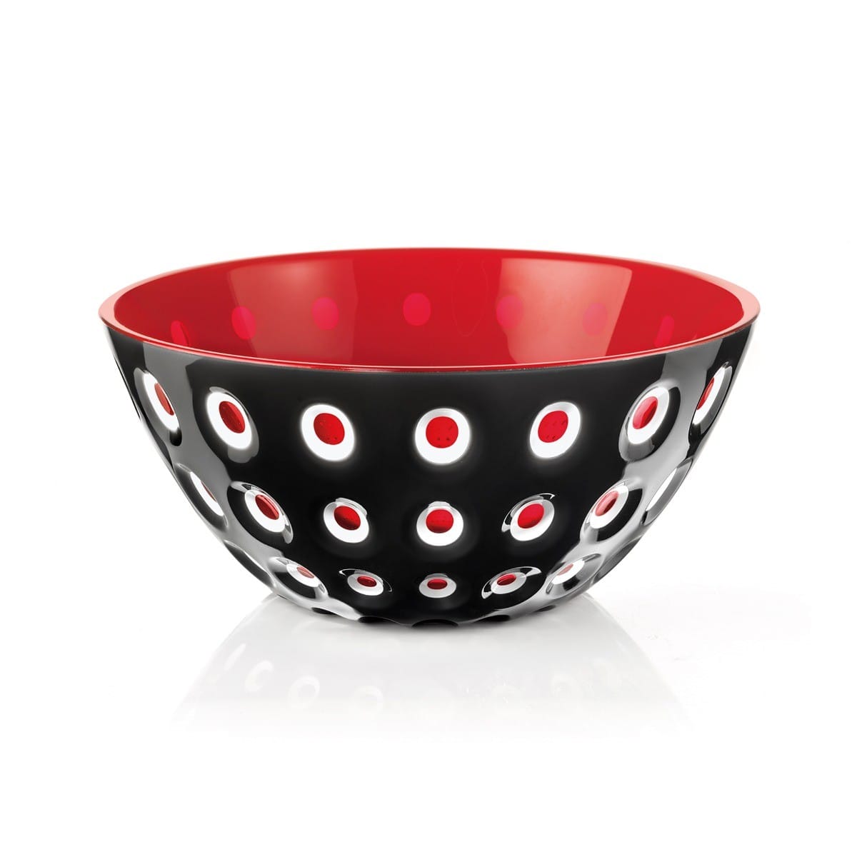 Saladier noir et rouge 20 cm guzzini