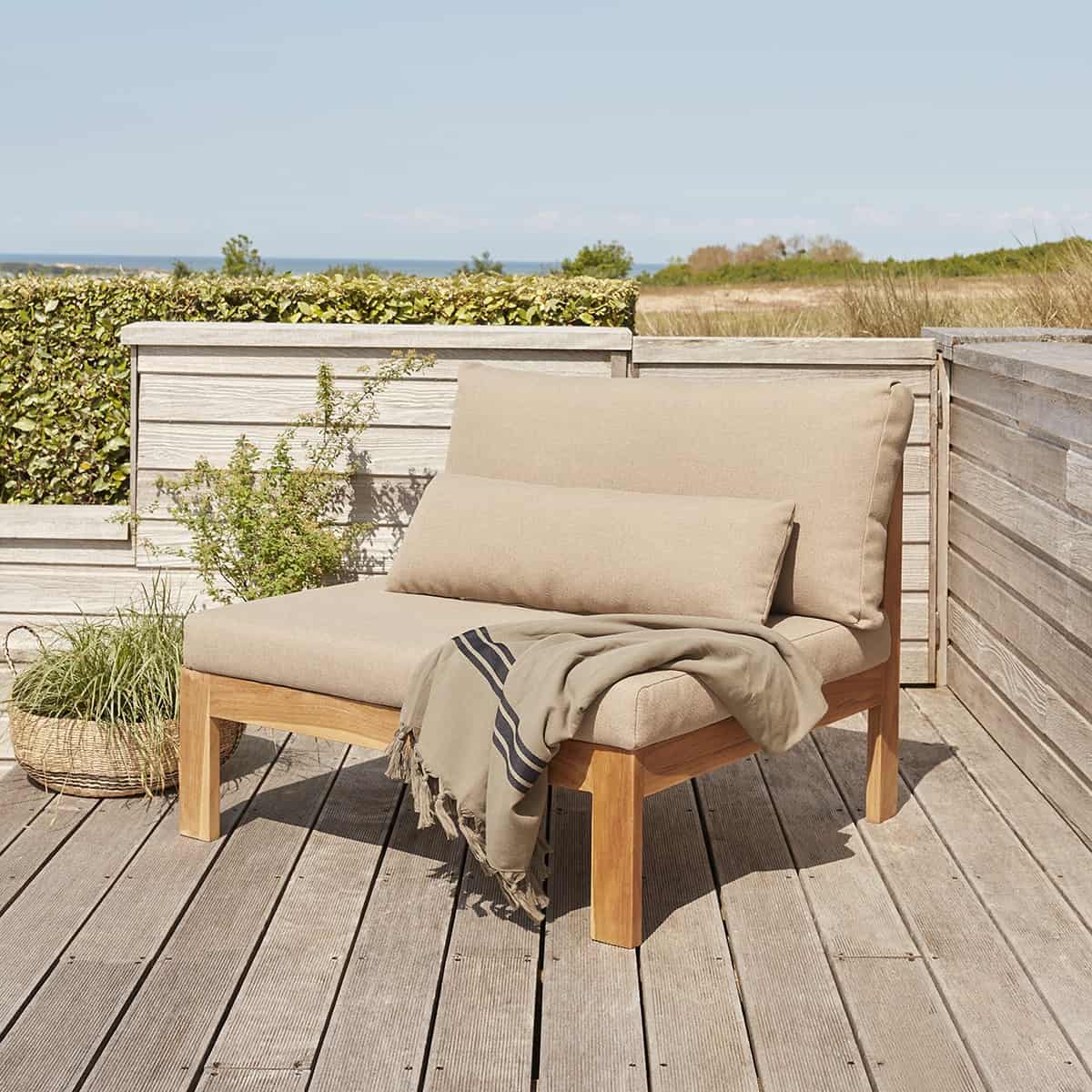 Fauteuil de jardin en teck massif