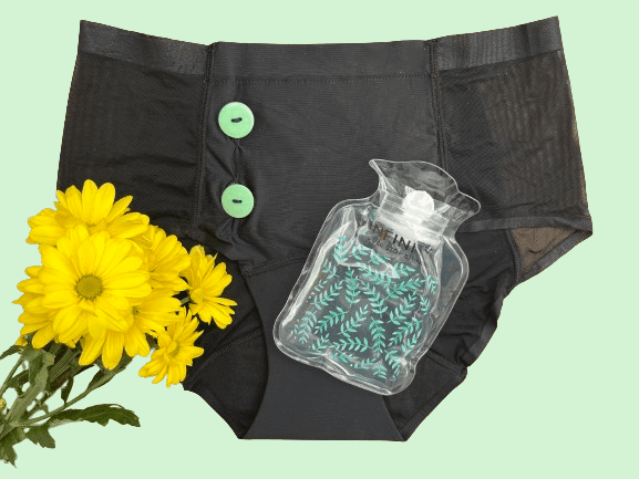 Culotte menstruelle bouillotte l vert