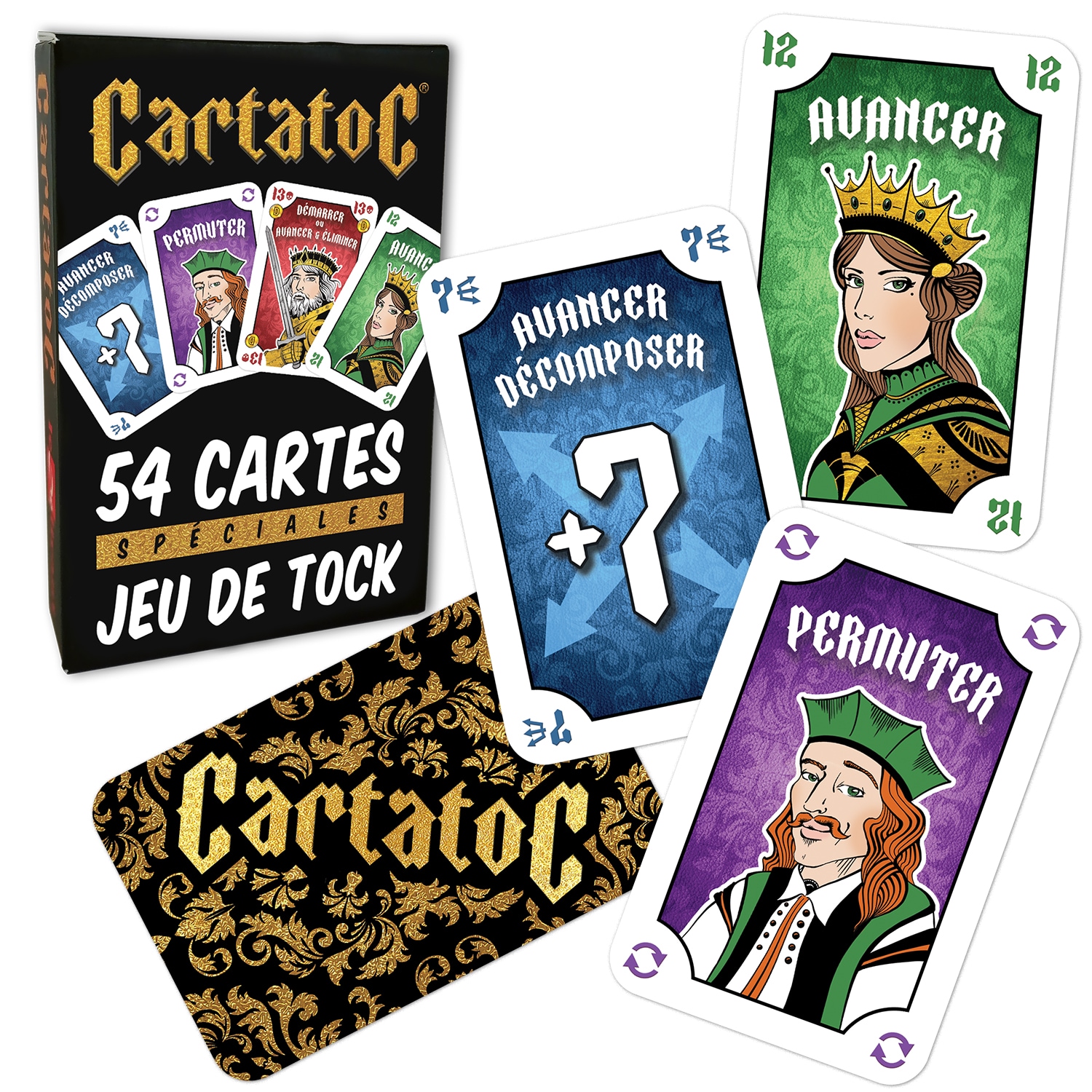 Cartatoc 54 cartes spéciales jeu de tock