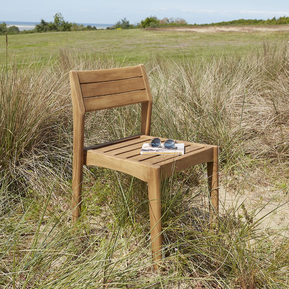 Chaise de jardin en teck recyclé massif