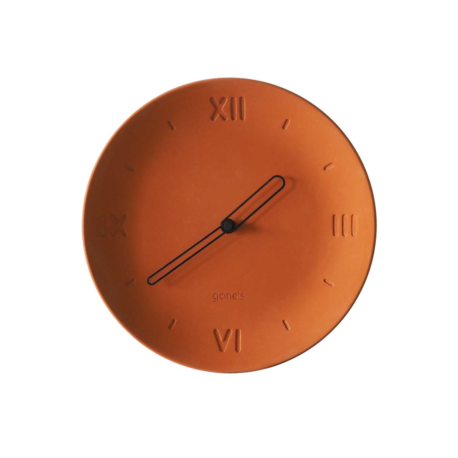 Antan - horloge terracotta-noires