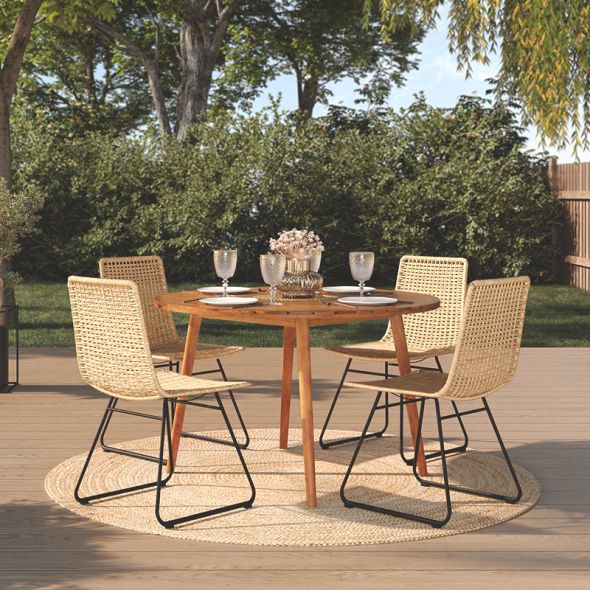 Ensemble repas en bois verone beige