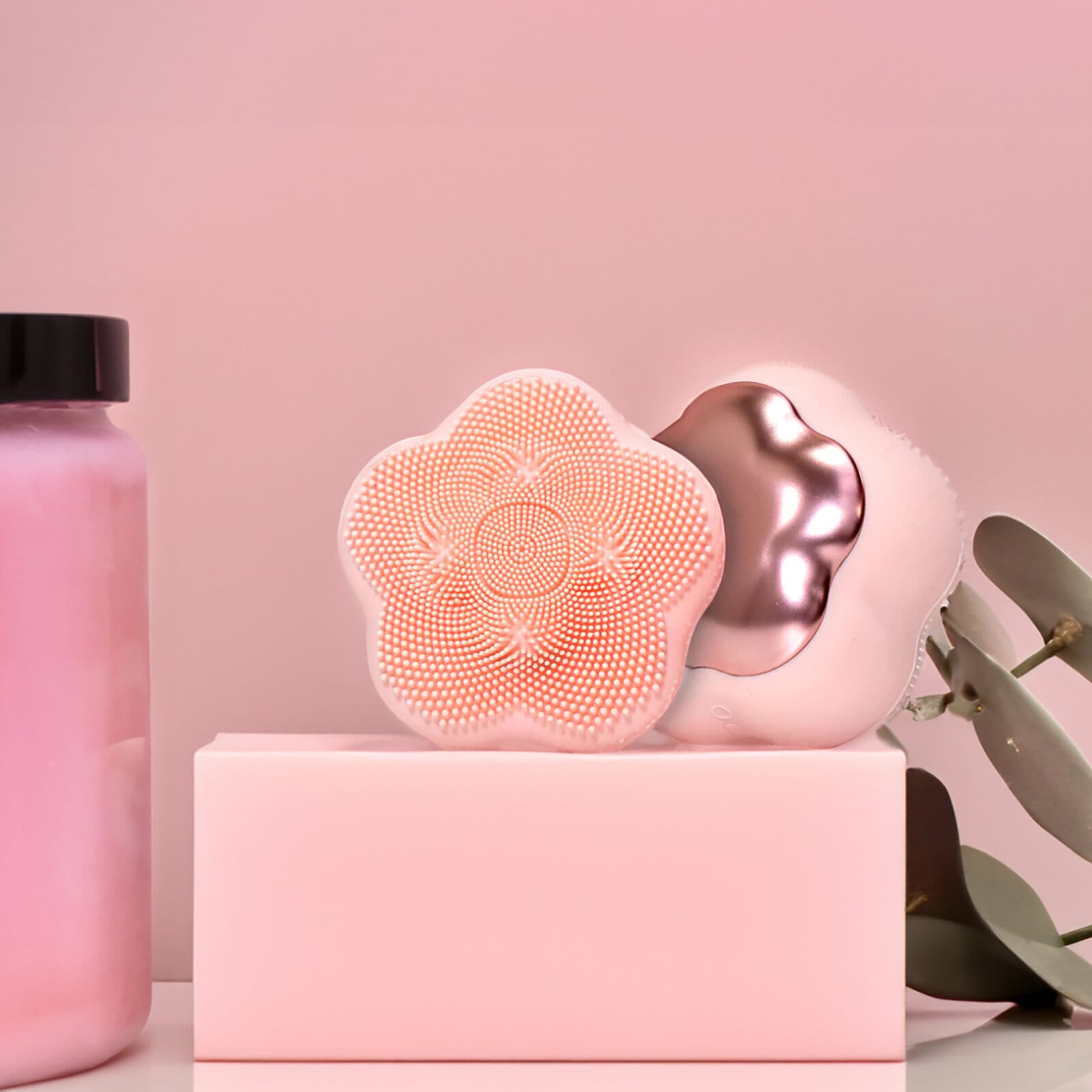 Brosse nettoyante flower rose